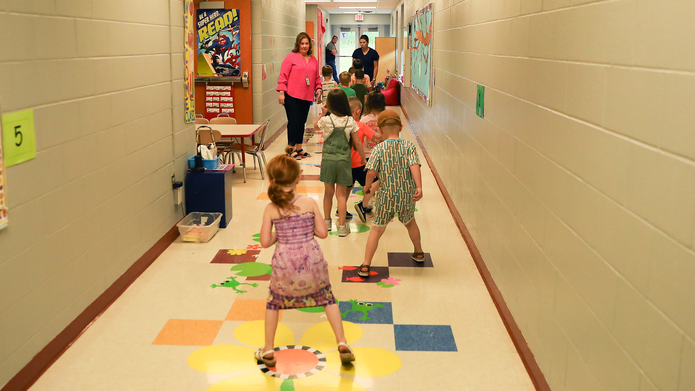 Future kindergarteners prepare for the start of school during the 2024 Kindergarten Orientation at Southview Elementary.