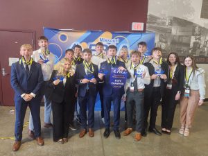 Kearney High School's FBLA team celebrates their success at the state conference.