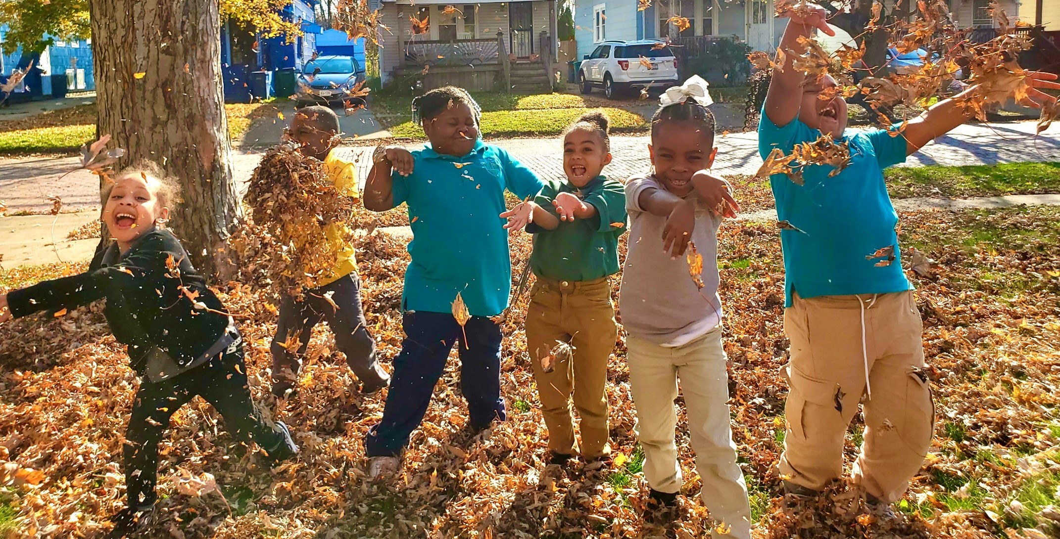 Students leaves