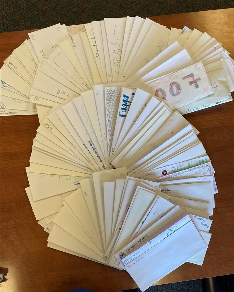  stack of hand-written letters