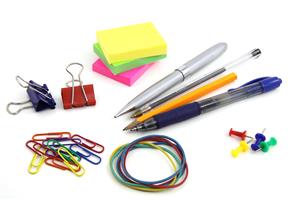 various school supplies