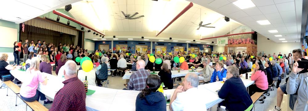 guests gathered at the school