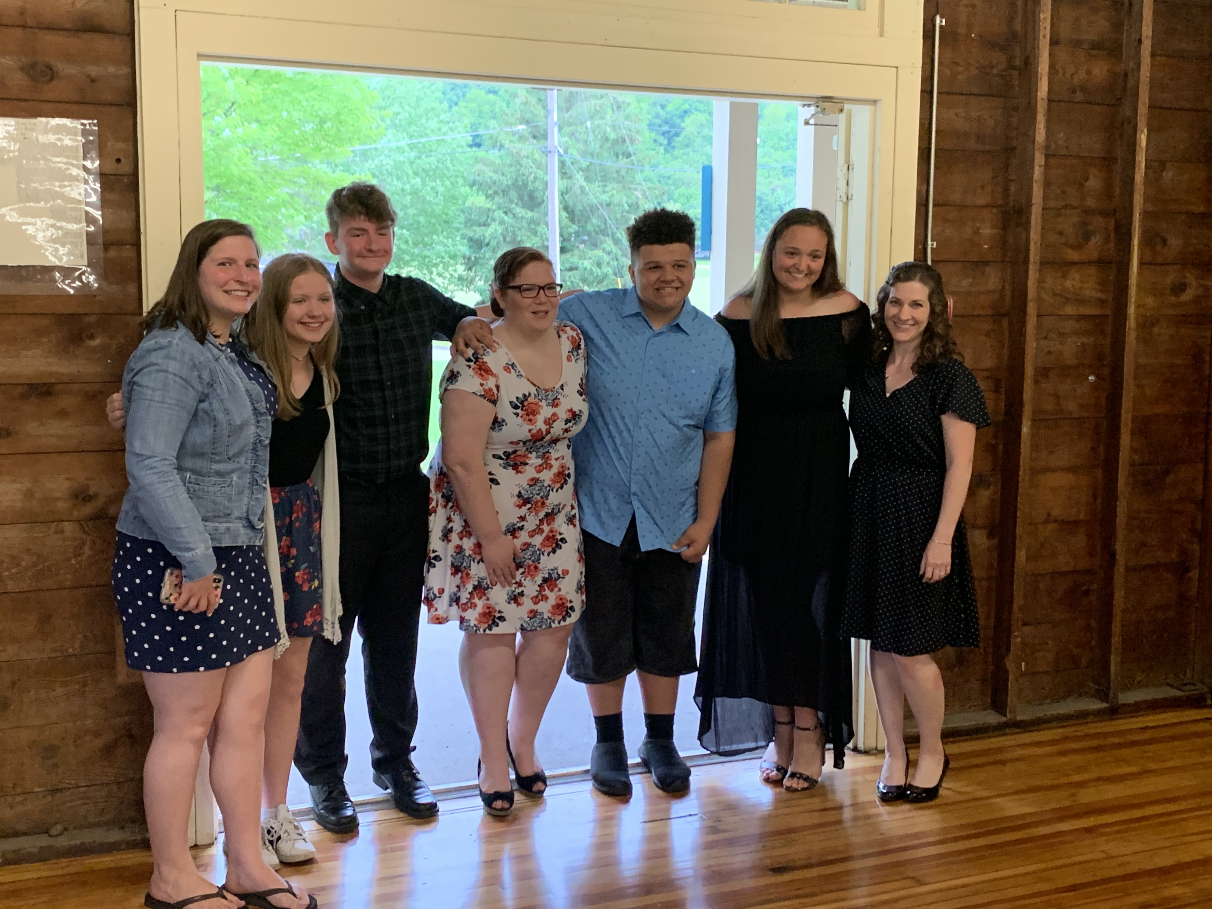lafayette students take picture at teen institute reception
