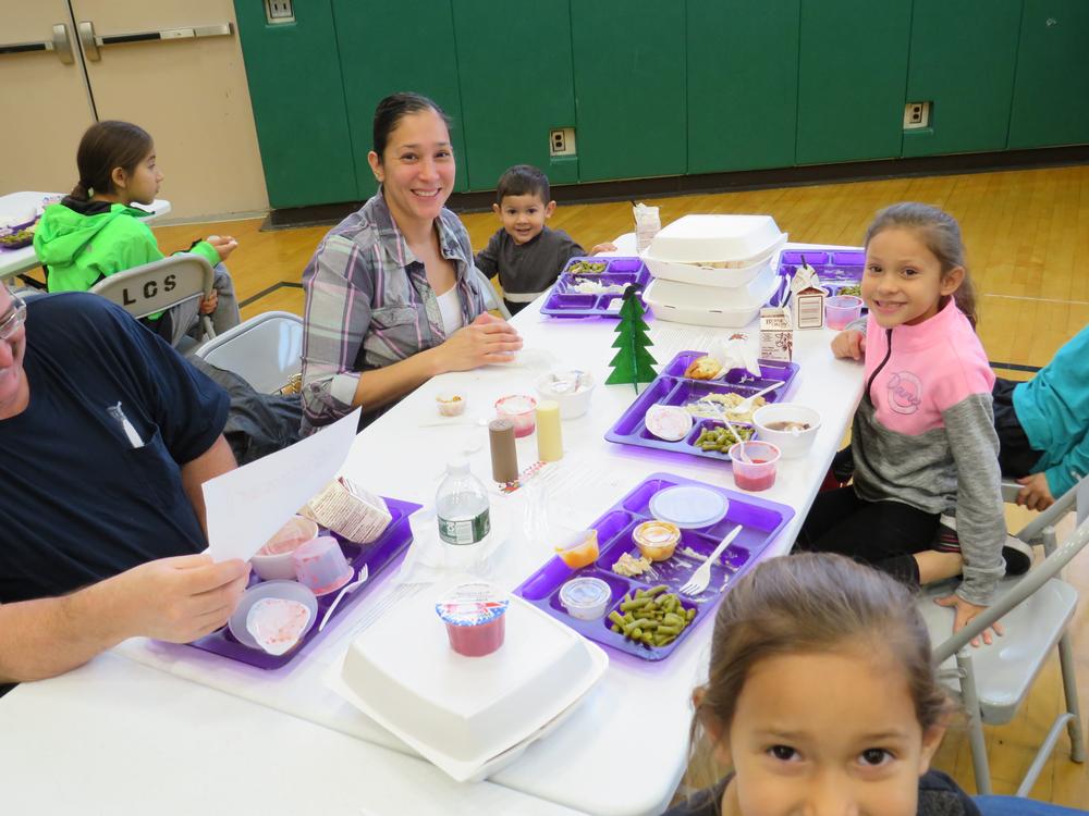 all smiles at the harvest dinner