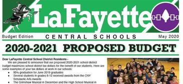 Proposed Budget 2020-2021 Newsletter