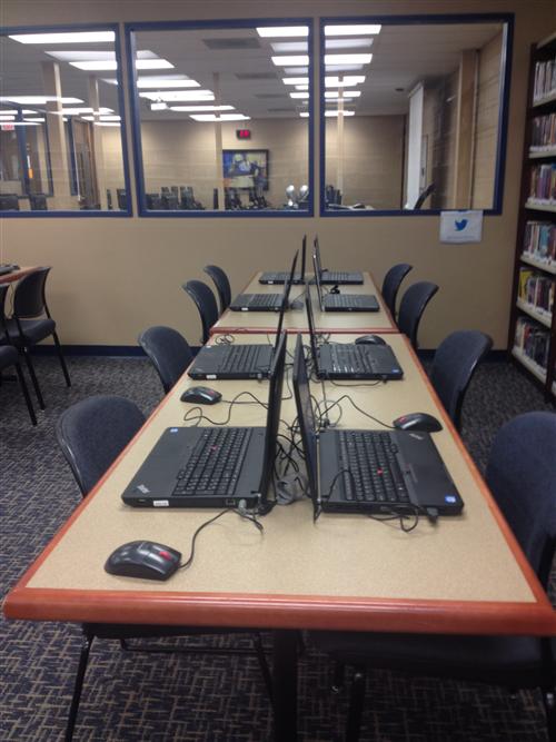 Laptop in computer lab 