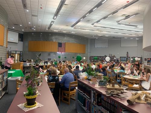 photo shows people at the banquet