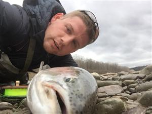 Teacher with a Hen Steelhead image