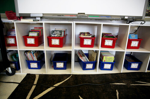 These books for daily, independent reading have been sorted by difficulty and labeled with letters. Popular writers, including Dahl and Rowling, get their own bins. These books for daily, independent reading have been sorted by difficulty and labeled with letters. Popular writers, including Dahl and Rowling, get their own bins.
