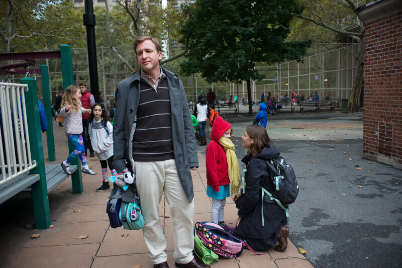 Jason Zimba, one of the writers of the Common Core, waits while his daughters play. Jason Zimba, one of the writers of the Common Core, waits while his daughters play.