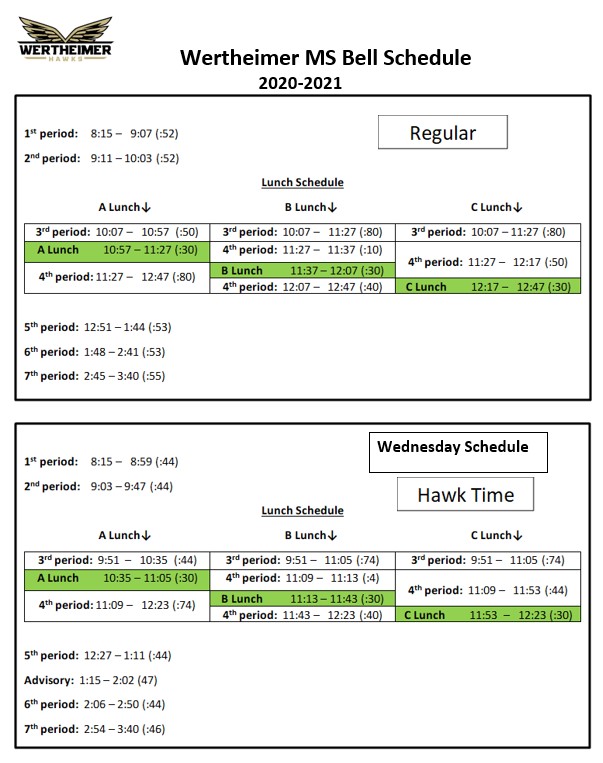 Bell Schedule