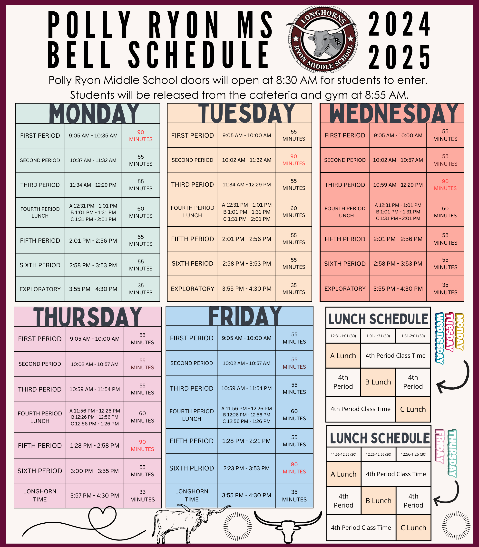 PRMS 24-25 Bell Schedule