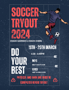 Soccer Tryouts Flyer