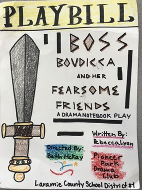 Flyer - Playbill para la jefa boudicca y sus temibles amigos