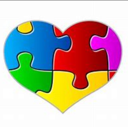 Autism puzzle piece heart