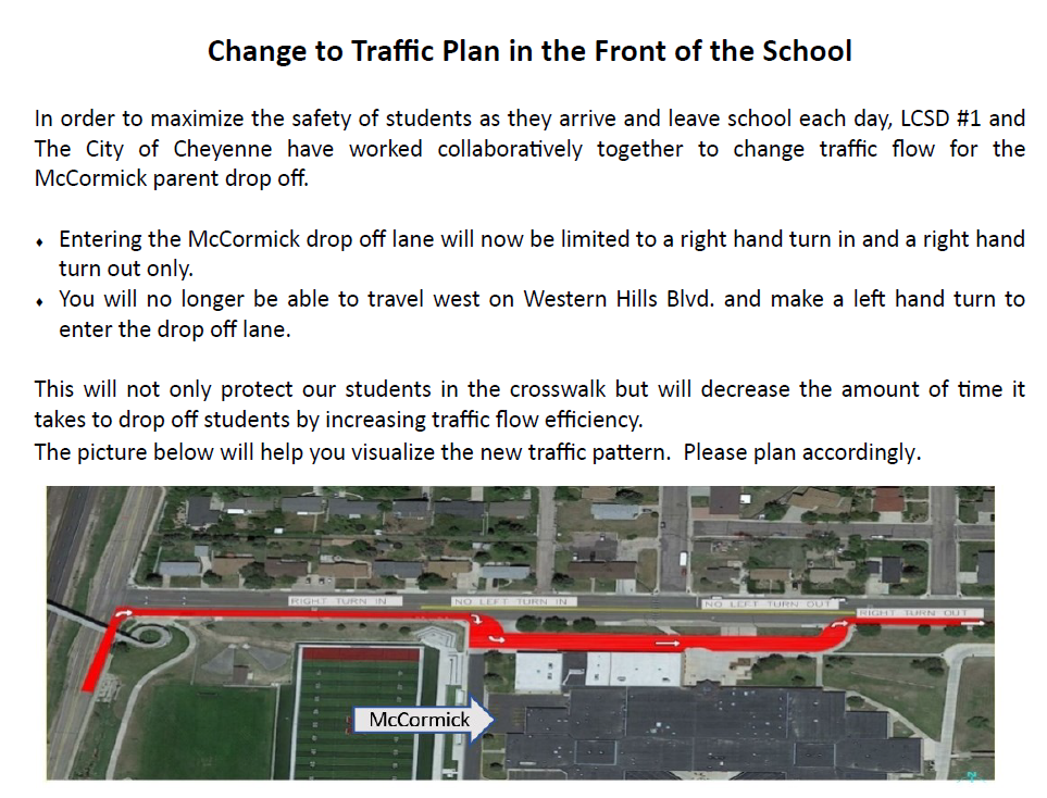 Arial picture of McCormick and new traffic flow