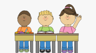 Students sitting at desks