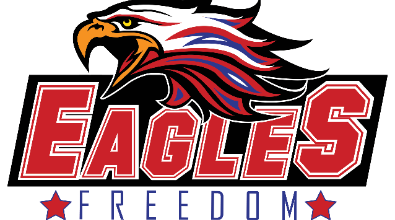 Freedom Elementary School Logo (Red, white, blue Eagle)