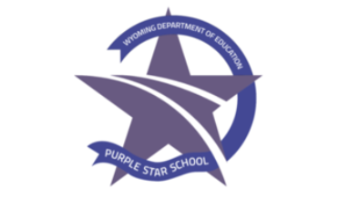 image of the Wyoming department of Education Purple Star logo