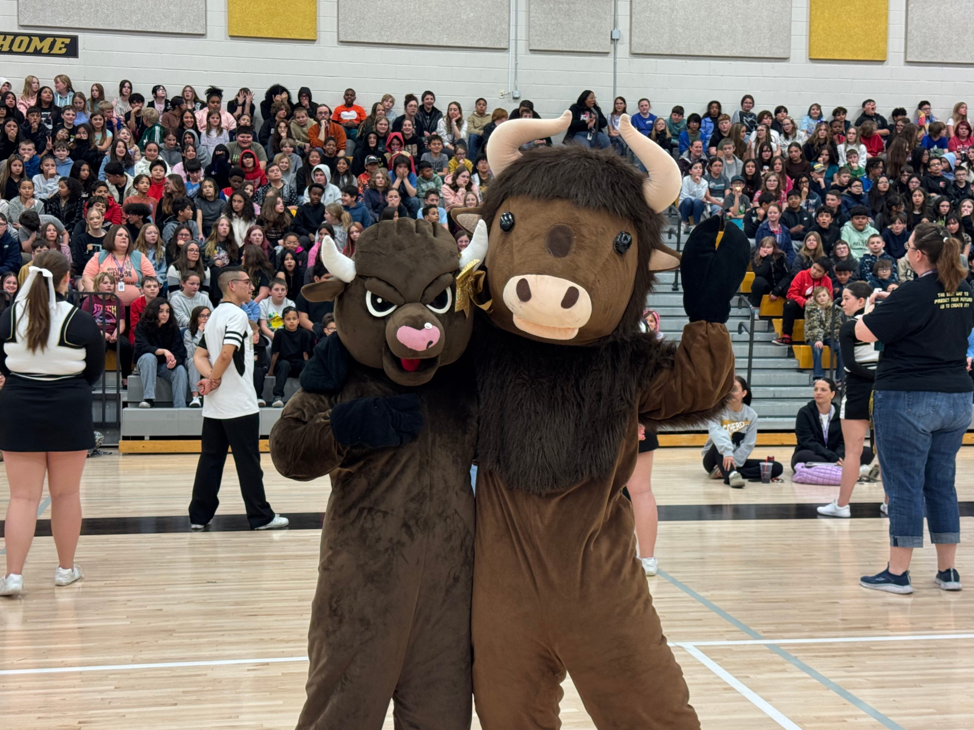 Tyson and Tina at the AVID pep assembly.