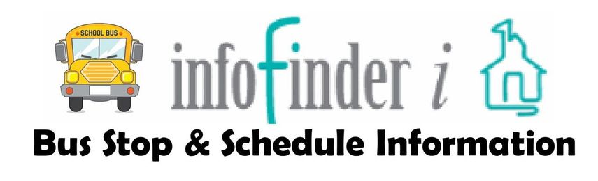 infofinder logo, bus stops and schedule information