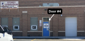 Door #4 on north side of Storey gym