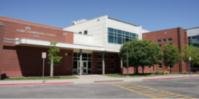 Picture of the Goins school building