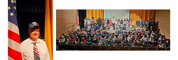 United States Air Force Senior Master Sergeant Levin and Arp Students with MSG Levin