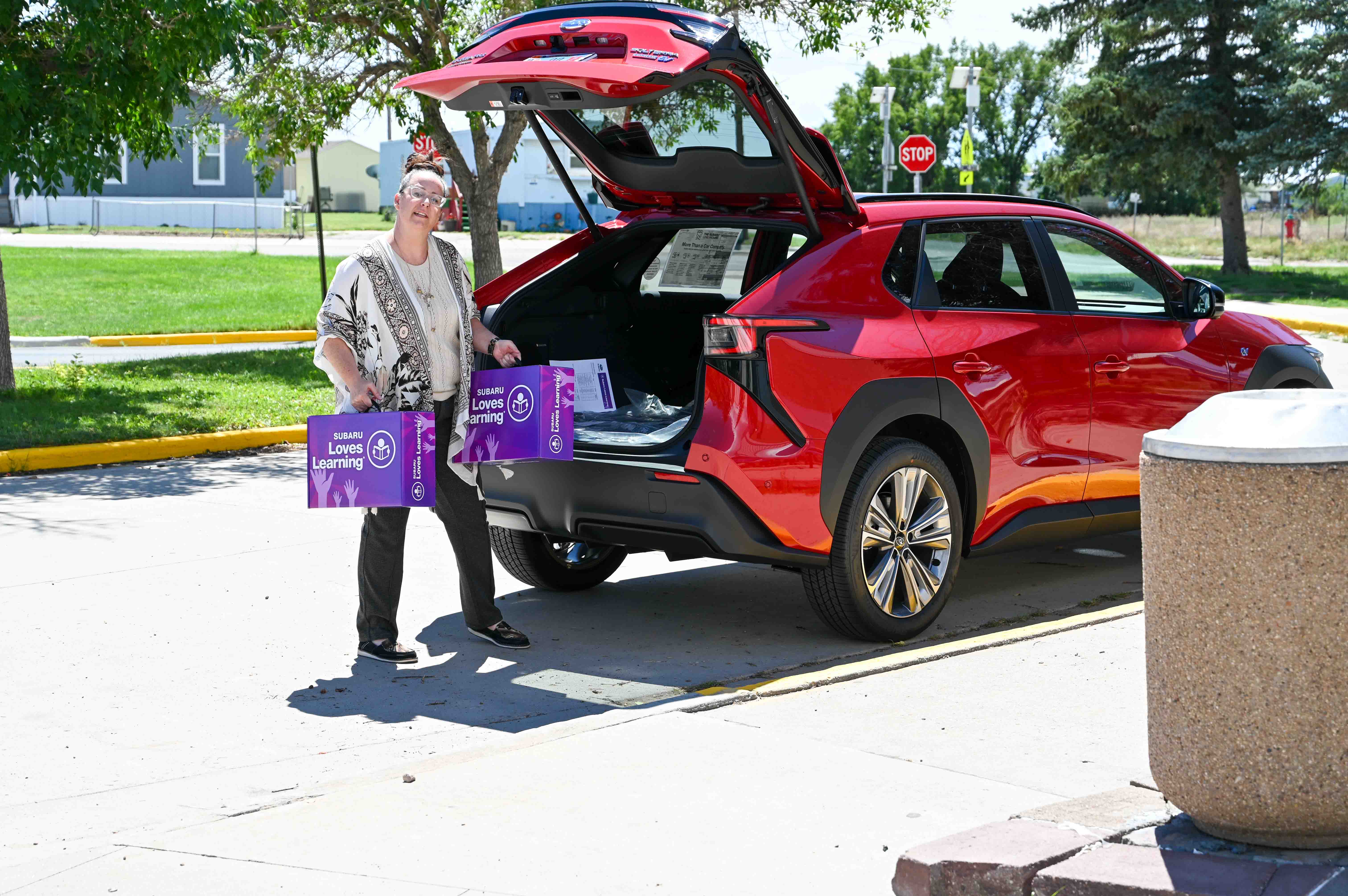 Delivering school supplies