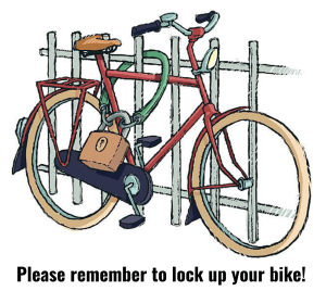 PLEASE REMEMBER TO LOCK UP YOU BIKE IMAGE