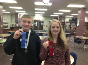 Geography Bee Winners, Reece Vydrzal and Lauren Ihle