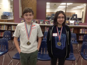 Spelling Bee Winner, Juliette Welch, and Alternate, Sam Quackenboss