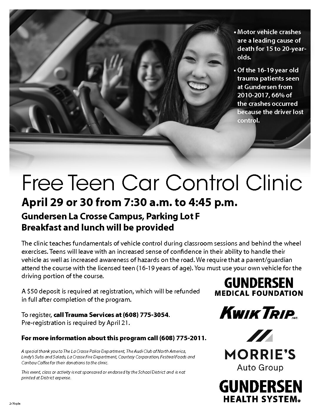 Free Teen Car Control Clinic