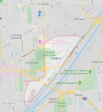 Google Map of Hodgkins Google Map of Hodgkins