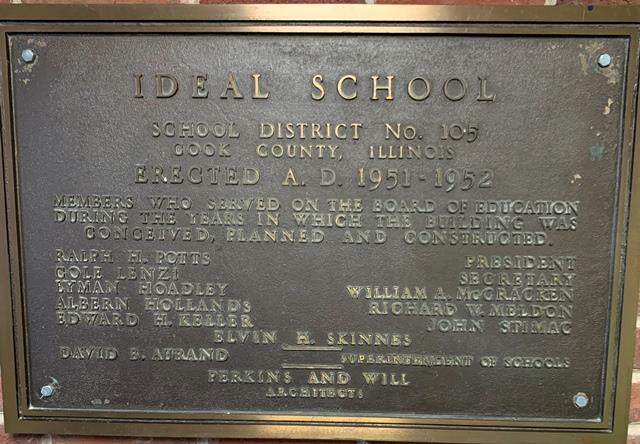 Ideal School founding Plaque Ideal School founding Plaque