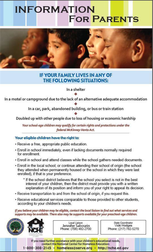 Flyer on Homeless Information in English