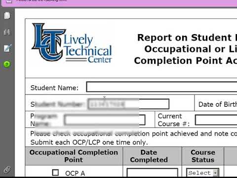 03 Forms - Student Progress (LTC)