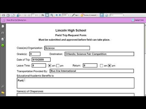 03 Forms - Field Trips