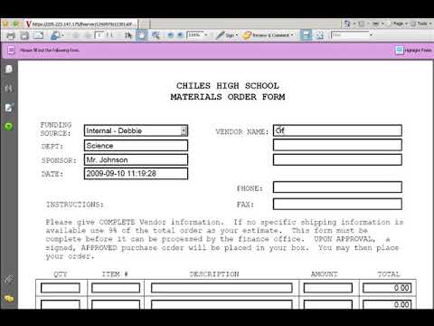 03 Forms - Material Requests