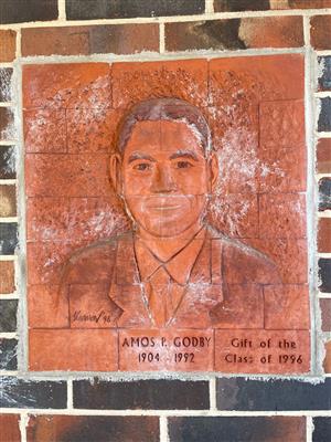 Mr. Godby Plaque outside main office