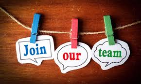 Words, join our team attached to 3 clothespins