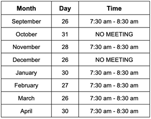 Meeting Dates