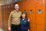  Carol White with former student, Rob Campbell