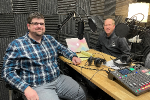  Dr. Jake Downs and Gary Thomas in the PodCACHE recording studio