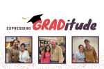  Expressing GRADitude, pictures with three students and their teachers