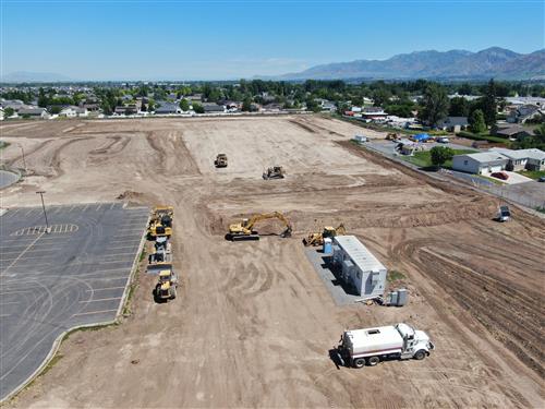 Nibley Middle School construction site June 2024