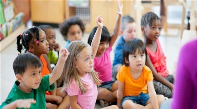 children in a preschool classroom