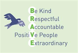 Be kind, respectful, accountable, prositive people, extraordinary