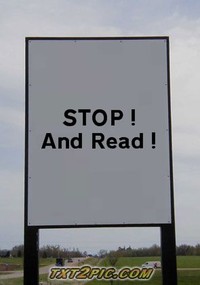 Stop and Read 