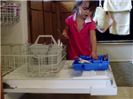 Child Washing Dishes 